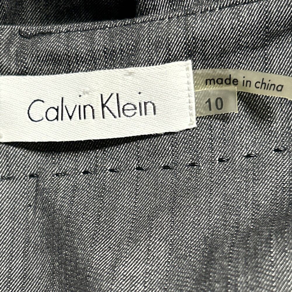 Calvin Klein Gray Womens Dress Sz. 10 Casual Flared Business Work - Picture 8 of 13